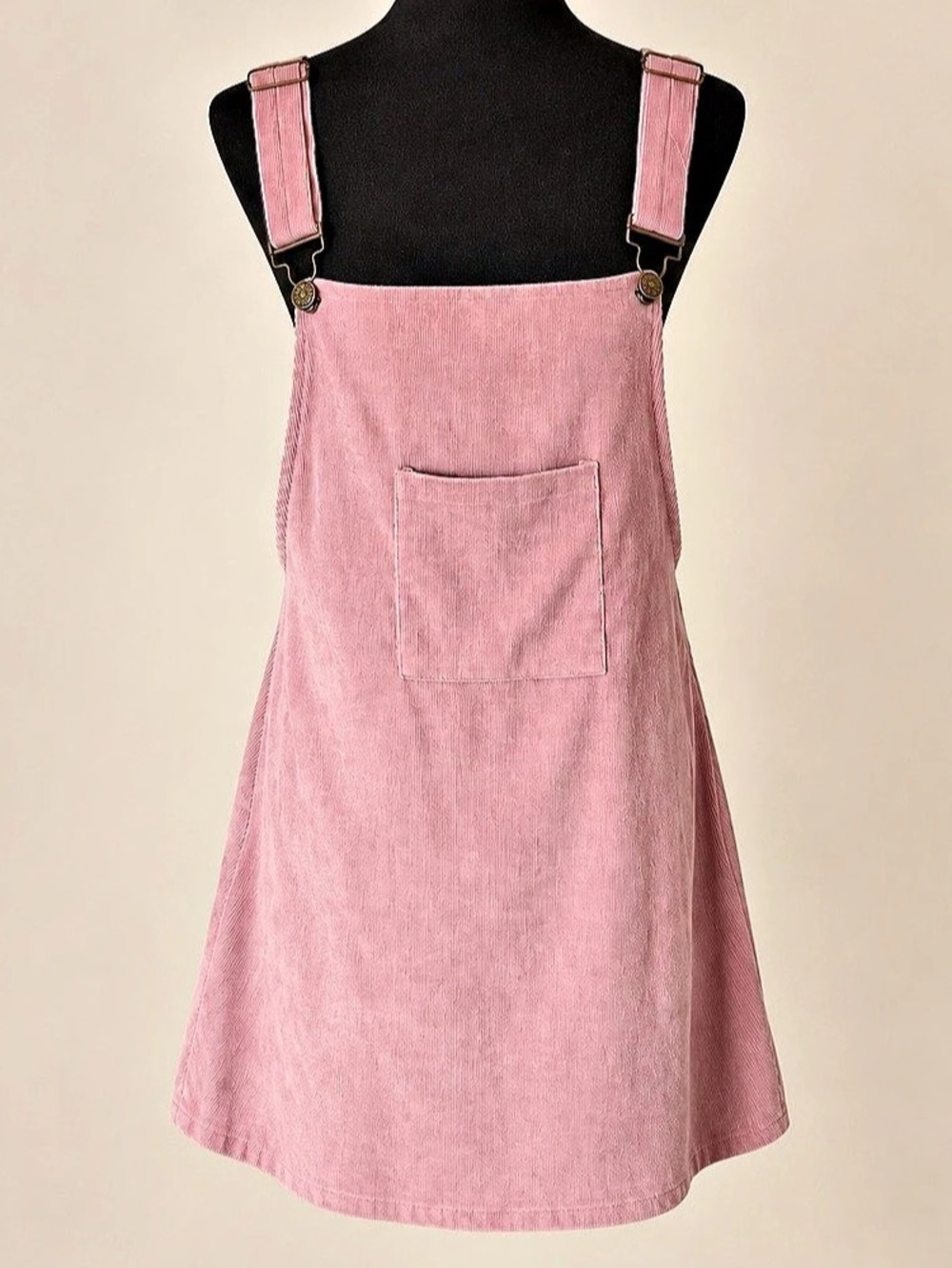 SHEIN Pink Corduroy Mini Pinafore Dress Size XLarge Like New